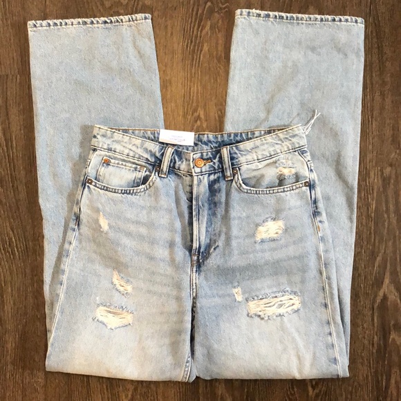 H&M Loose Straight High Waist Jeans - Picture 2 of 16